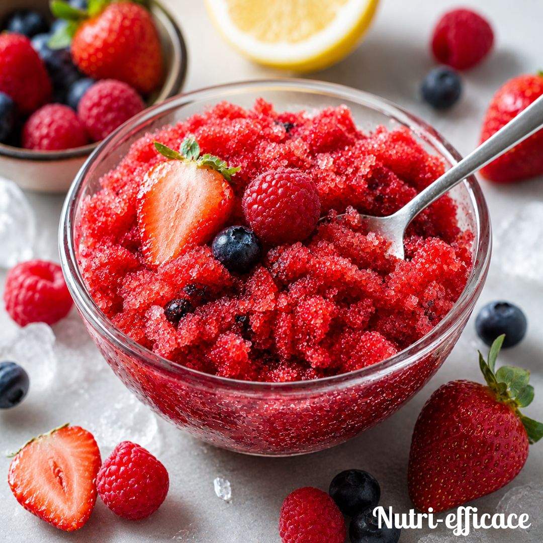 Granité fruits rouges maison sans sorbetière