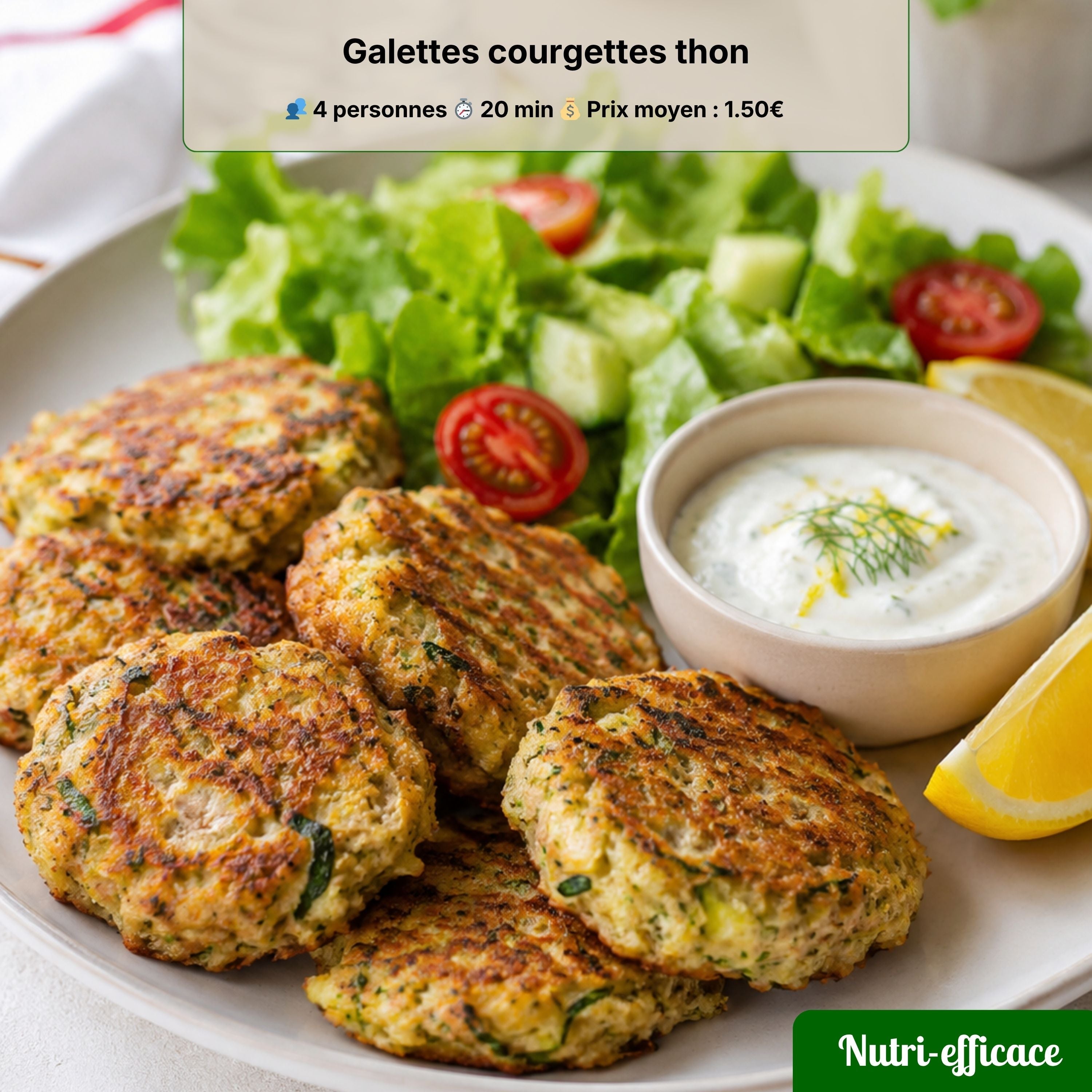 Galettes courgettes thon : recette économique, facile et anti-gaspillage