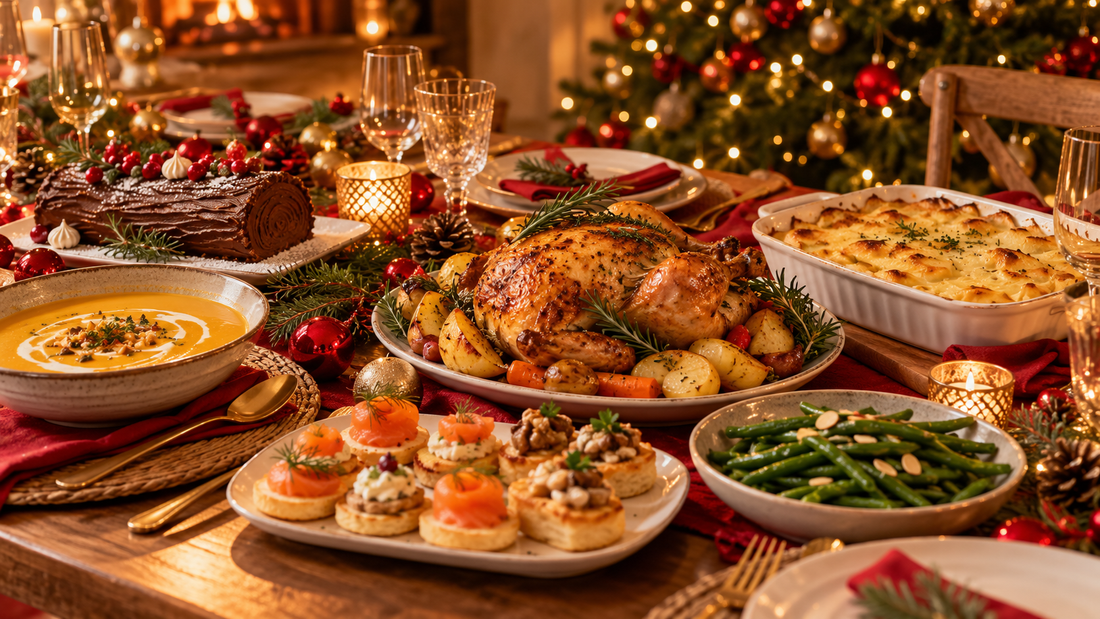 Menu de Noël 2026 petit budget avec plats de fêtes économiques et gourmands