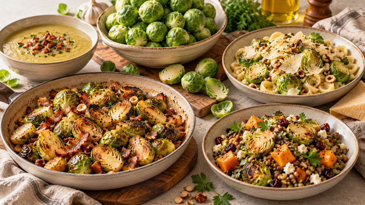 Recettes faciles avec des choux de Bruxelles : poêlée, pâtes, soupe et salade tiède