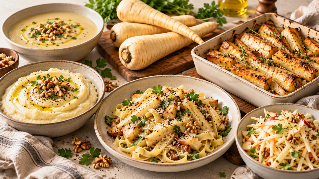 Recettes faciles avec des panais : soupe, purée, légumes rôtis, pâtes et salade