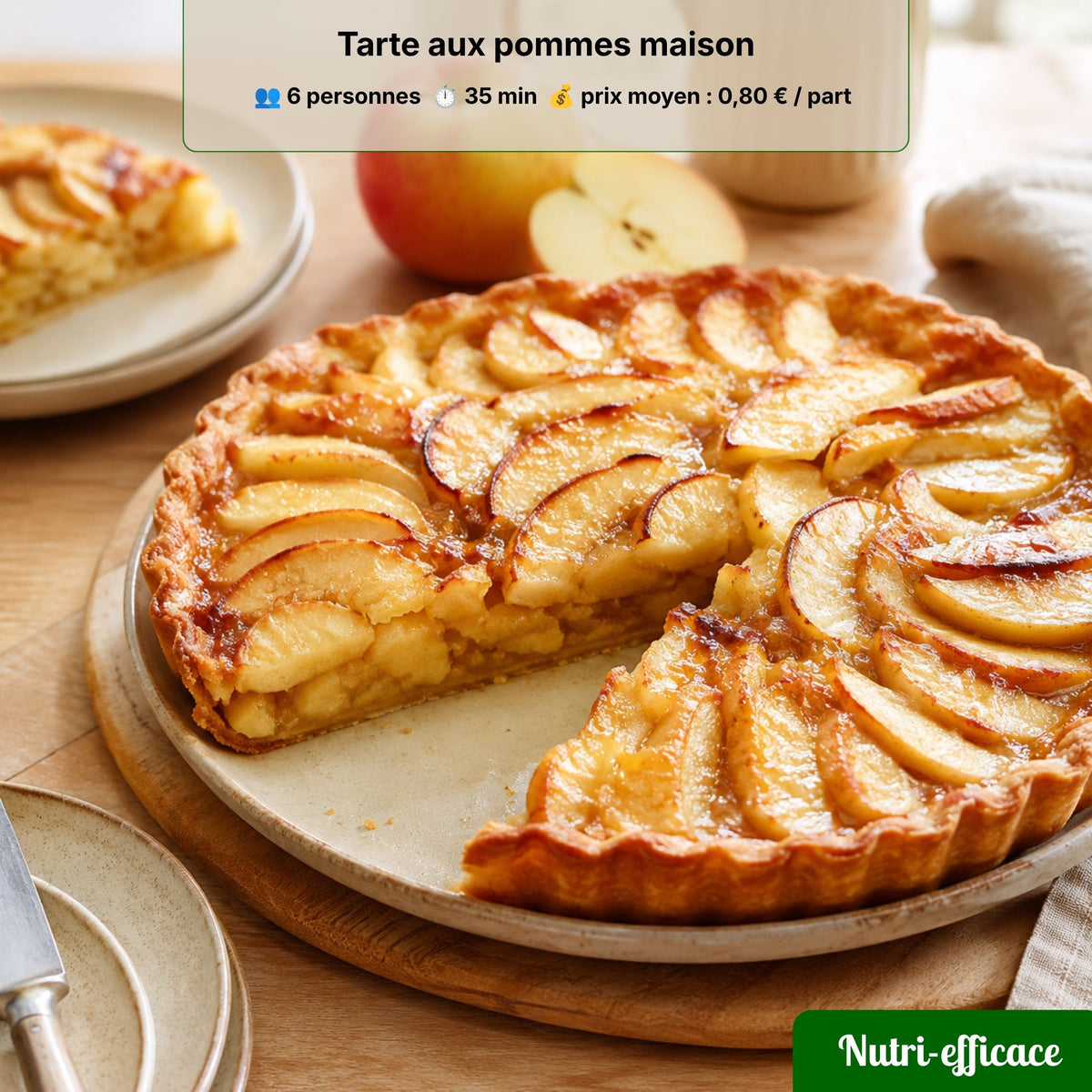 Tarte aux pommes maison : dessert familial économique et facile