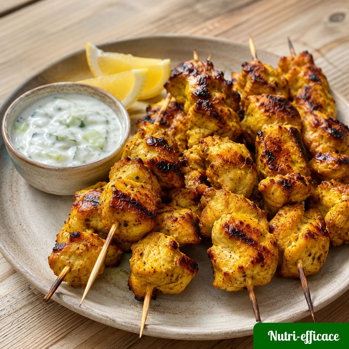 Brochettes de poulet marinées au barbecue — Nutri-Efficace