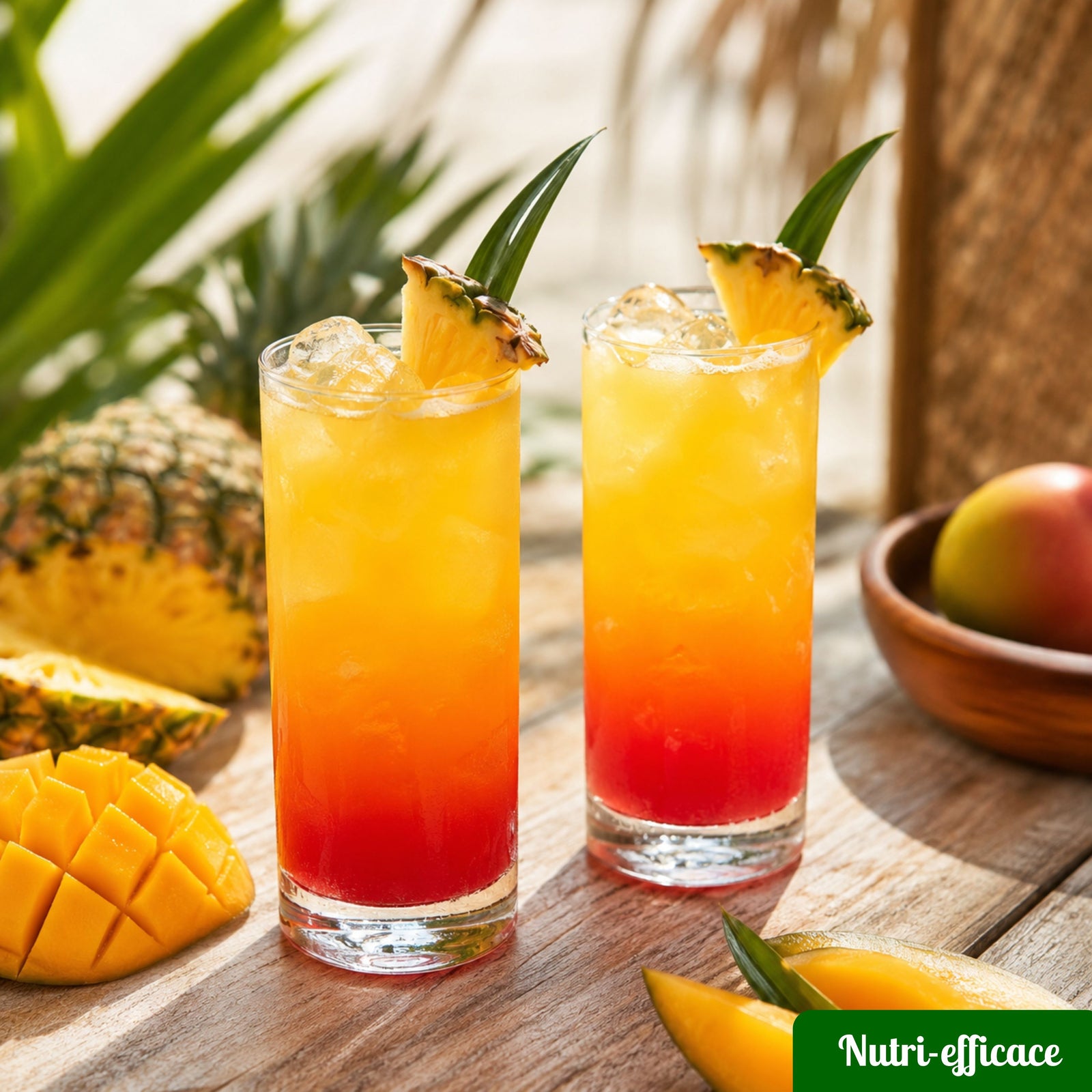 Cocktail frais mangue, ananas et agrumes — Nutri-Efficace
