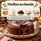 Dessert maison au chocolat présenté dans un récipient en verre, avec une texture fondante et gourmande.