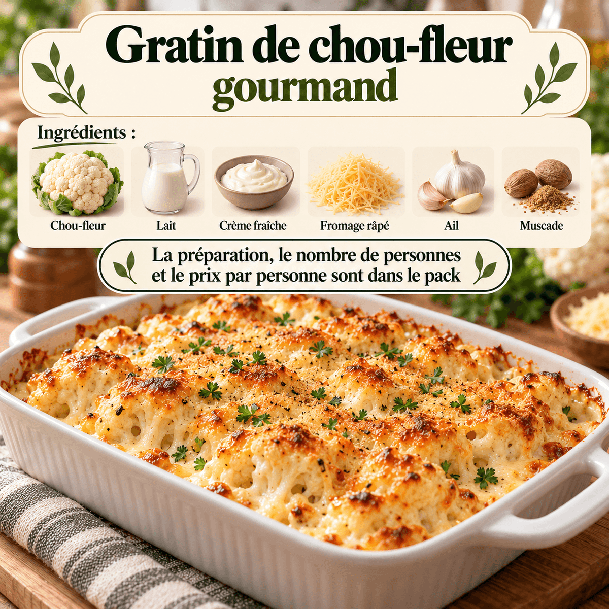 Gratin familial doré au four dans un plat rectangulaire, une recette maison gourmande.