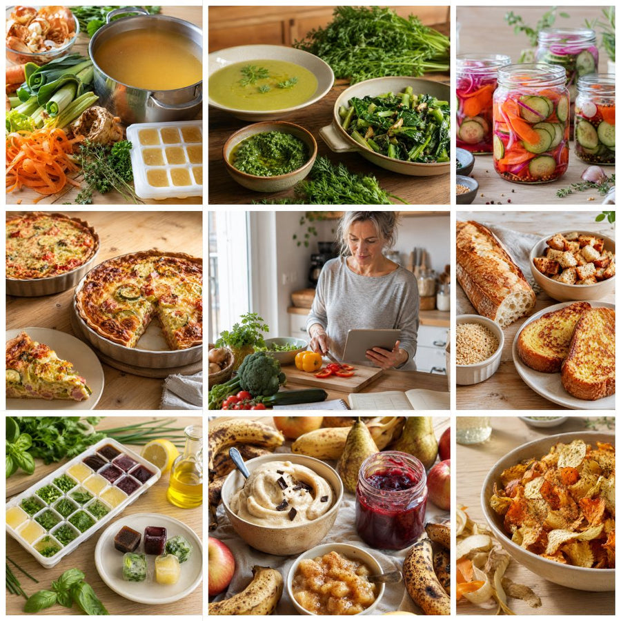 Guide anti-gaspillage alimentaire avec astuces de conservation des aliments, organisation du frigo, économies cuisine et recettes anti-gaspi maison Nutri-Efficace