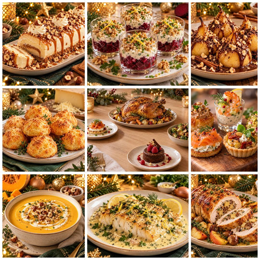 Sélection variée de recettes de fêtes pour Noël et le Nouvel An