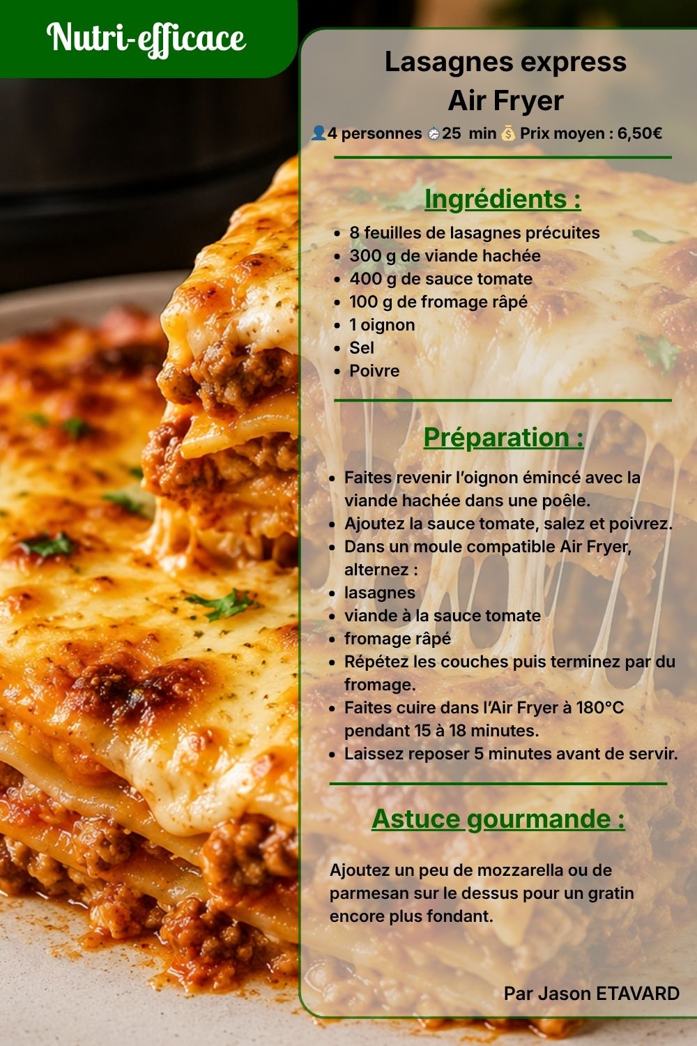 lasagne express air fryer 