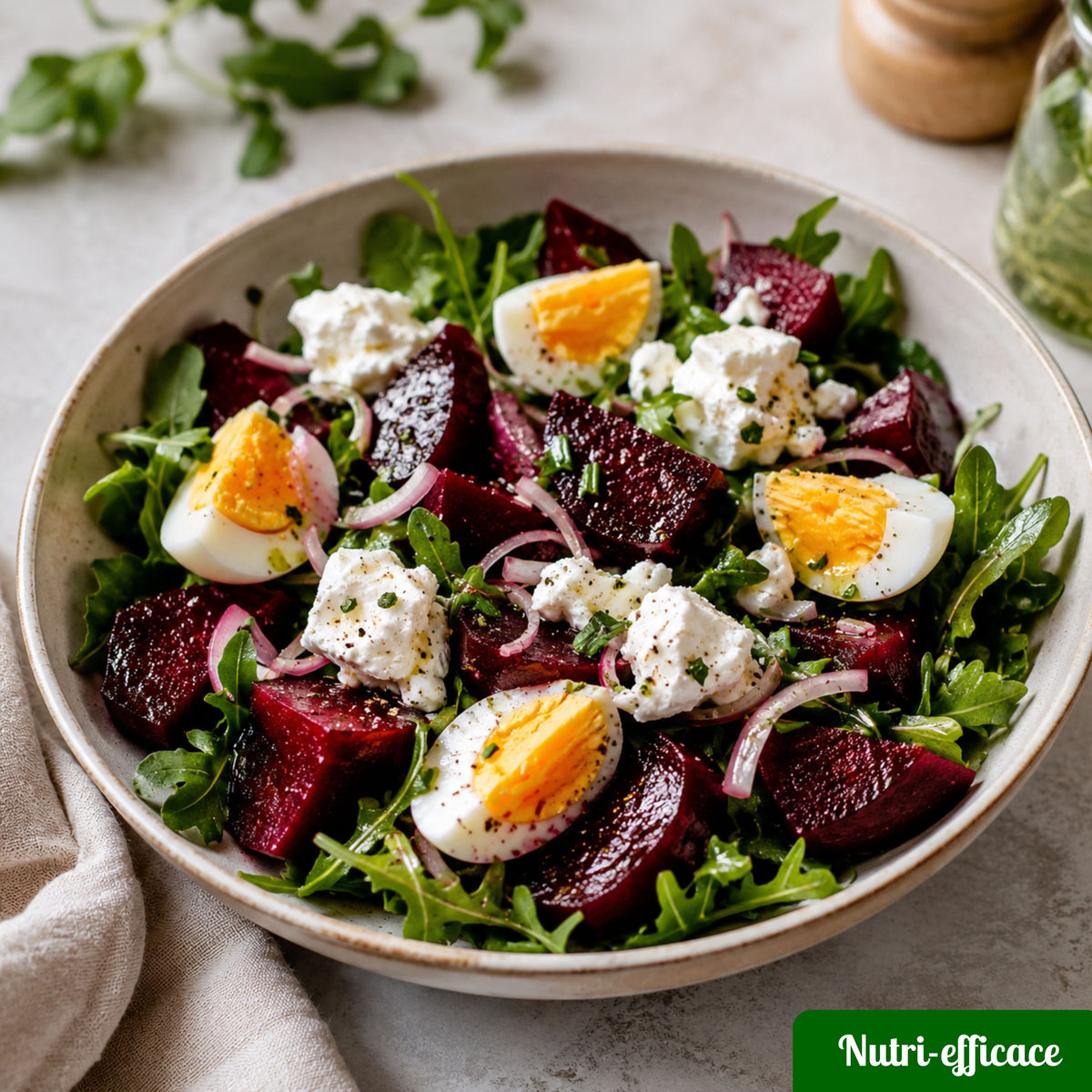 Salade de betteraves, œufs et feta — Nutri-Efficace