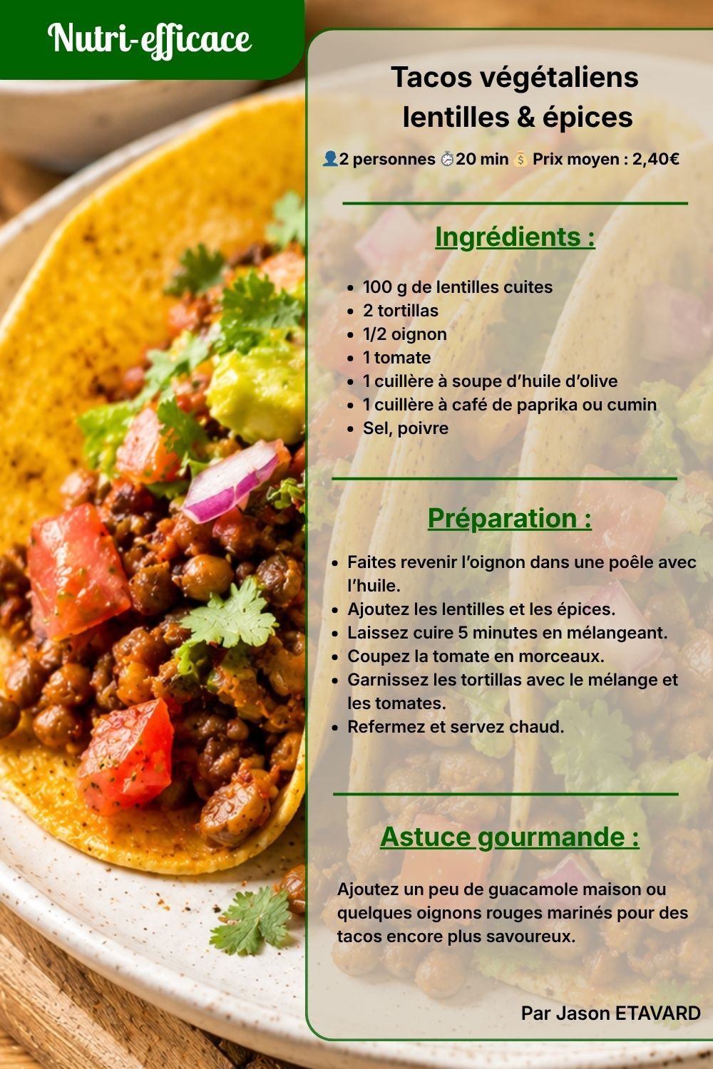 tacos végétaliens 